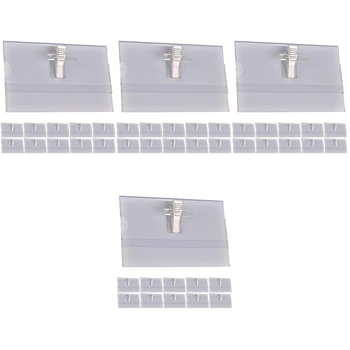 

200 Pcs Multi-function Badge Holders Badge Clips Portable Badge Clips ID Card Holders for Staff