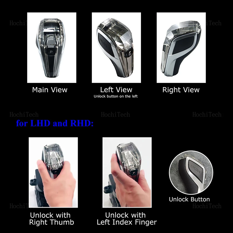 Светодиодная прозрачная ручка переключения передач Plug and Play замена для BMW 1 2 3 4 5 6 7