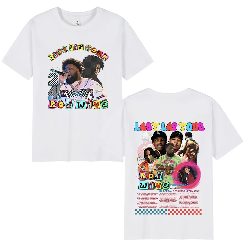 Rod Wave Last Lap Tour 2024 T Shirt Men's Women Clothing Cotton T-shirts Fashion Hip Hop Oversized Tee Fan Gift Streetwear