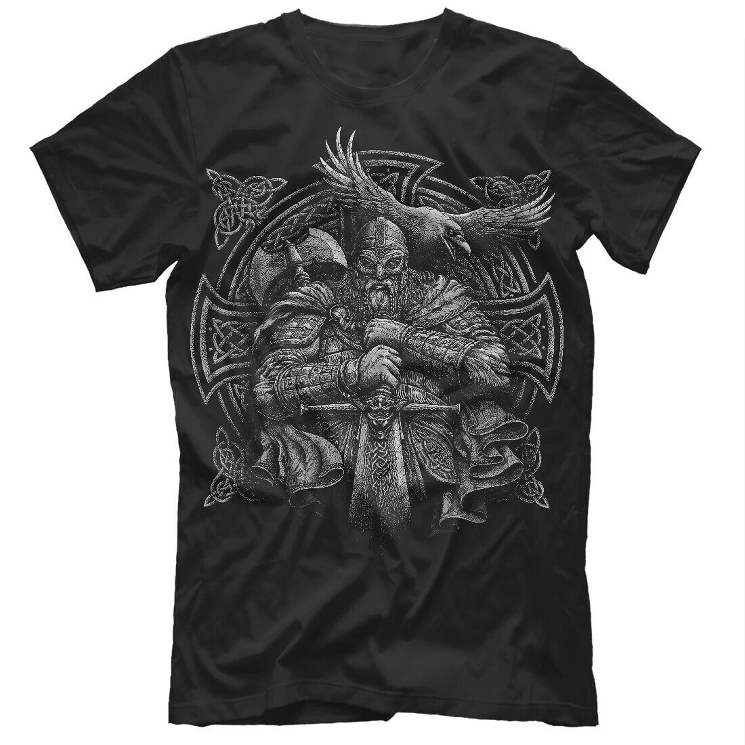 

Viking Rune God Odin Raven Russia Slavs Warrior T Shirt New 100% Cotton Short Sleeve O-Neck T-shirt Casual Mens Top