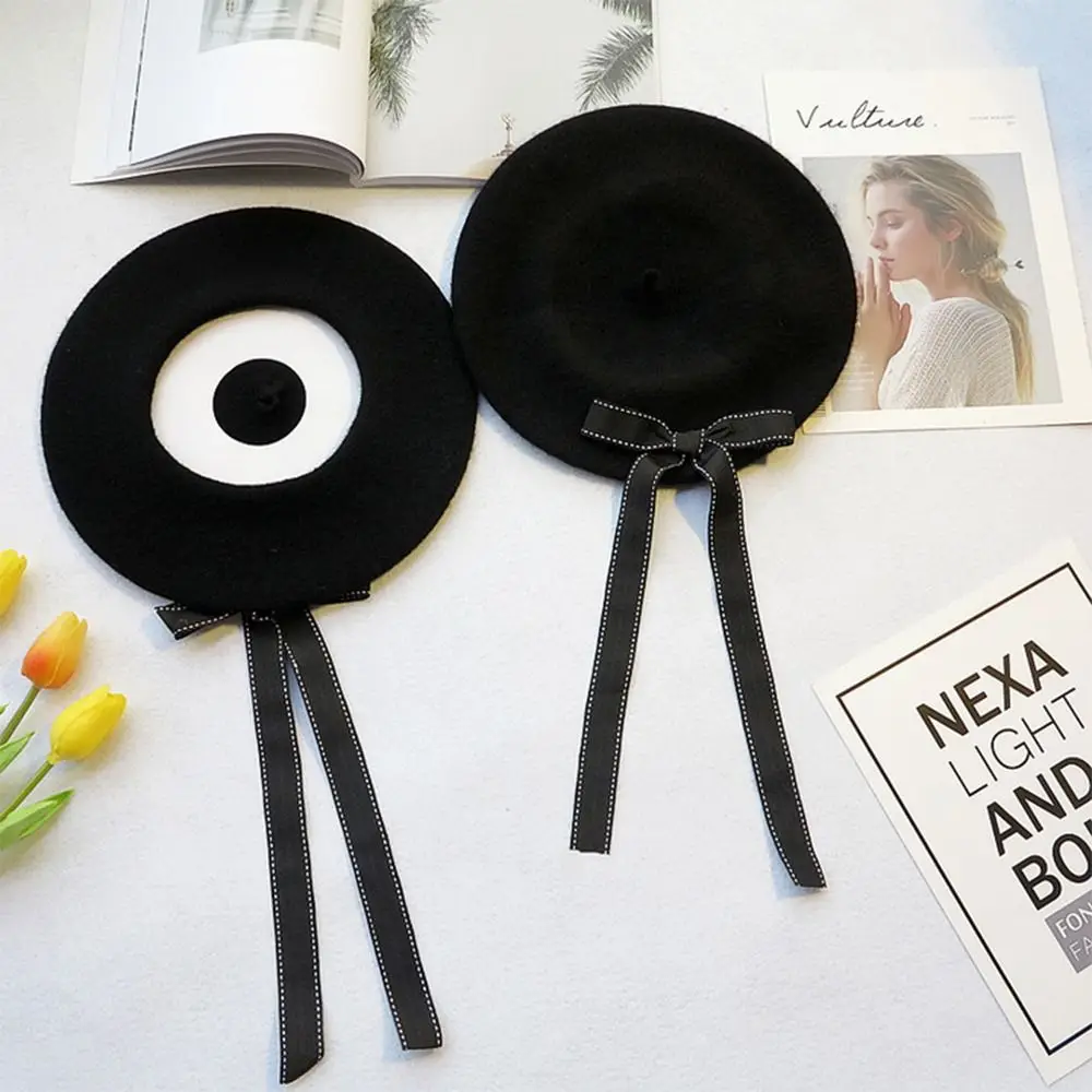 Головной убор с бантом берет модная мягкая шапка художника во французском стиле