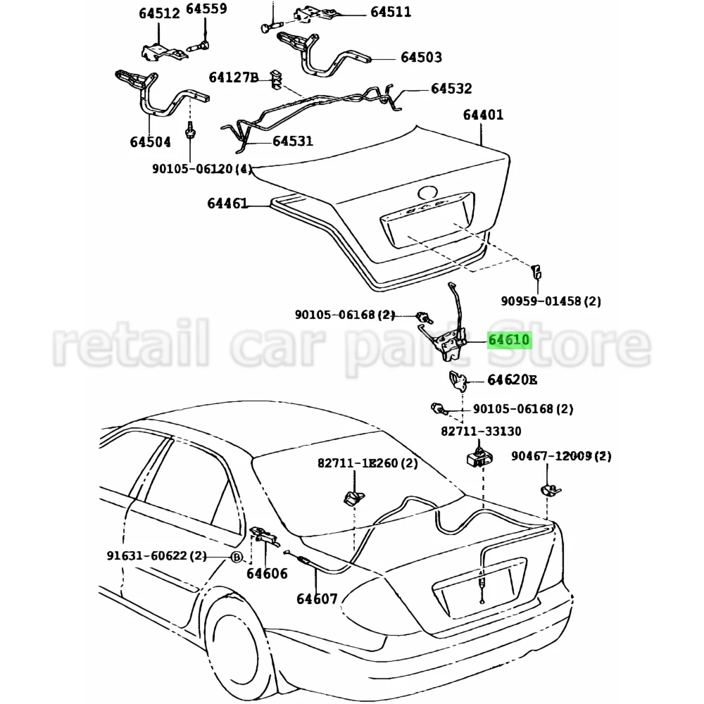 Новый привод защелки багажника дверного замка для Lexus ES350 2007-2012 автомобильные