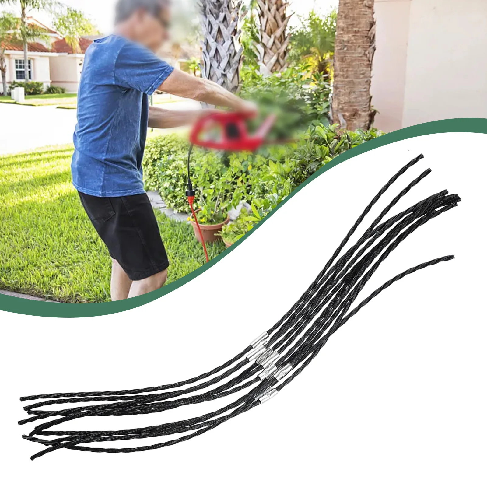 

10pcs Brush Cutter Spool Line For AFS 23-37 Lawn Mower Curved Nylon Cutting Wire Garden Grass Trimmer Spare Accessories