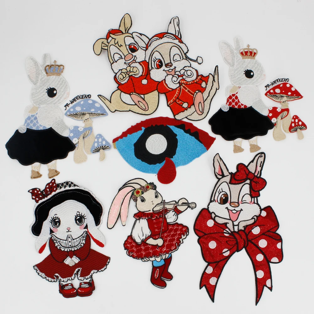 

2 шт., нашивка с изображением кролика и гриба