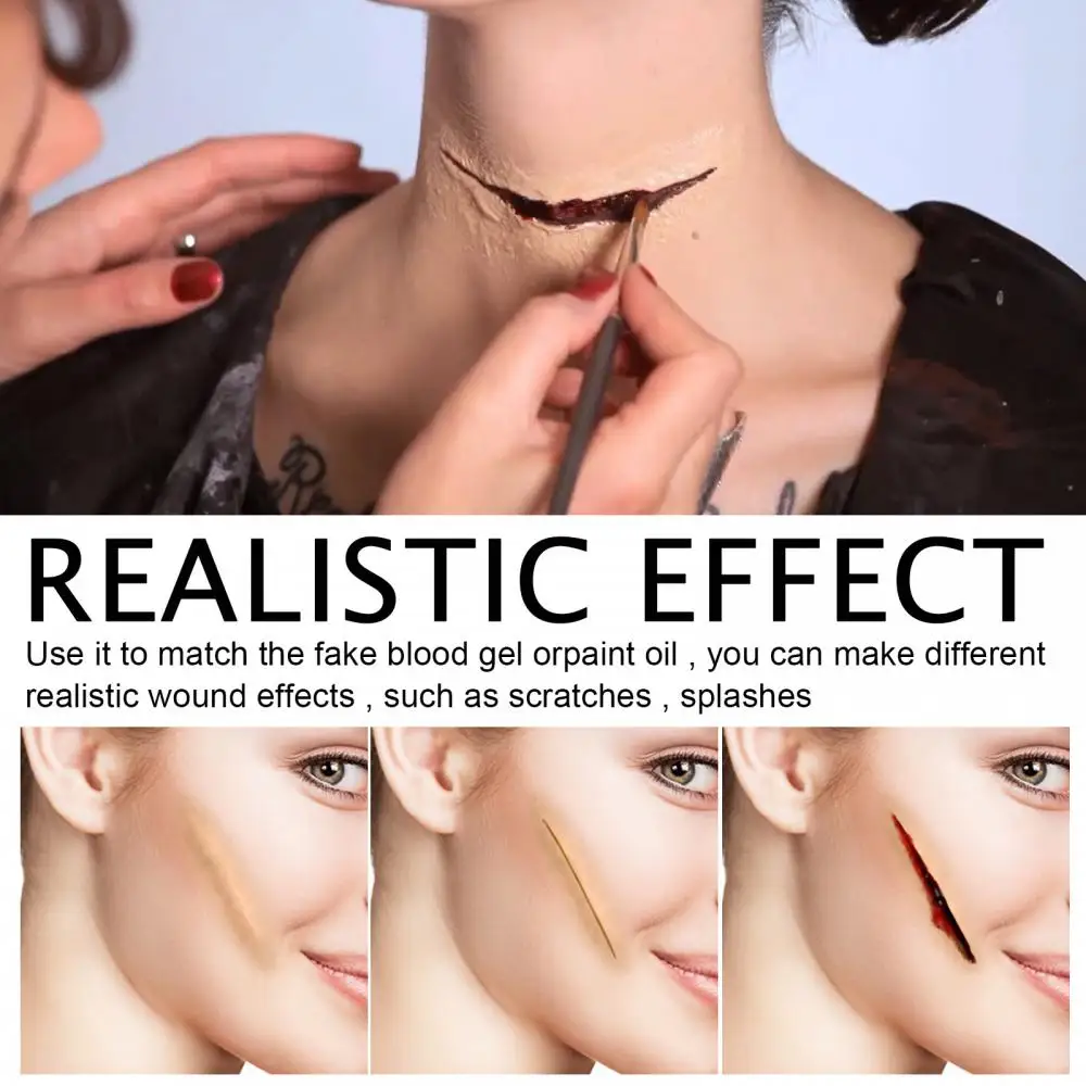 Хэллоуинский воск для кожи с ранами и шрамами, имитирующий плазму в макияже ужасов для создания атмосферы на вечеринке, косметические принадлежности для рисования на лице и теле, реквизит TSLM1.