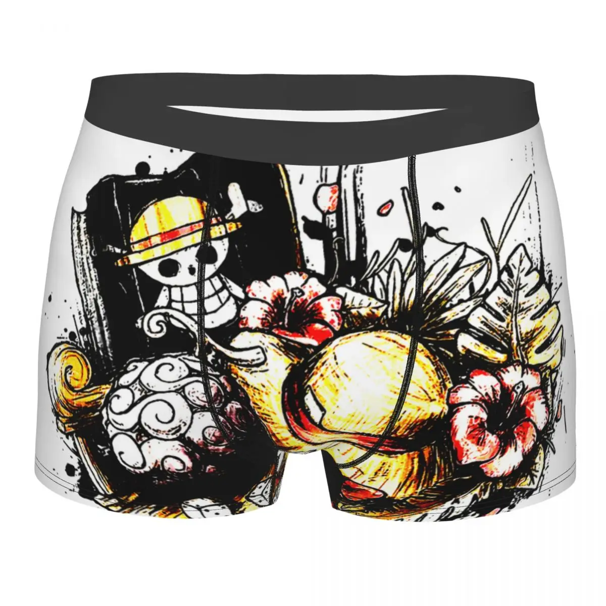 

Memories Of The Pirate One Piece Monkey D. Luffy Japanese Anime Underpants Breathbale Panties Male Ventilate Shorts Boxer Briefs