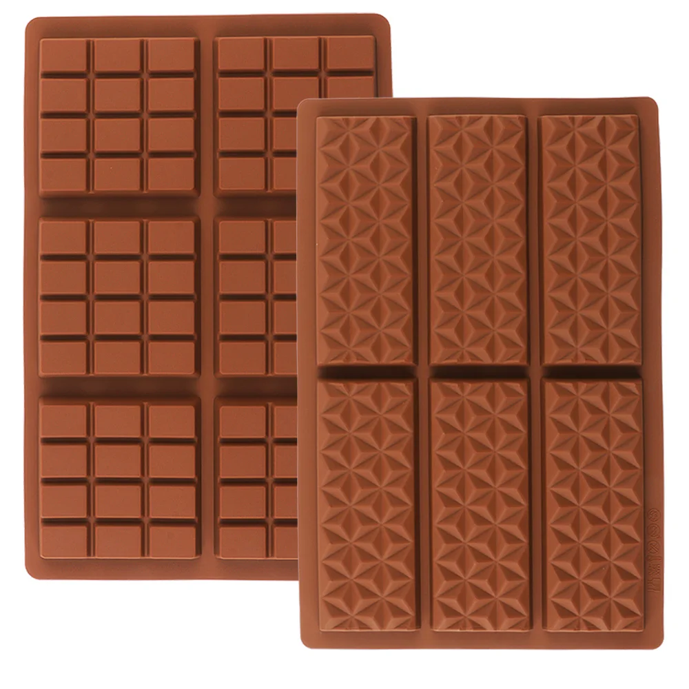 

2022 New Silicone Molds for Break Apart Chocolate Bar Molds Silicon Protein and Energy Flexible Wax Melt Mold Non-Stick 3D