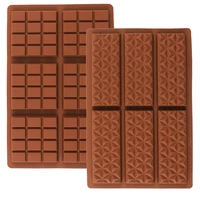 2022 new silicone molds for break apart chocolate bar molds silicon protein and energy flexible wax melt mold non stick 3d