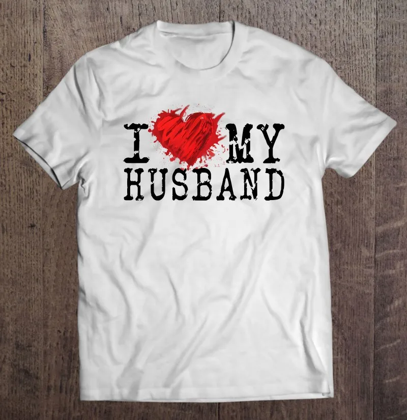 

Я люблю моего мужа, потрясающая винтажная Стильная мужская футболка, Мужская футболка большого размера, футболки, футболки