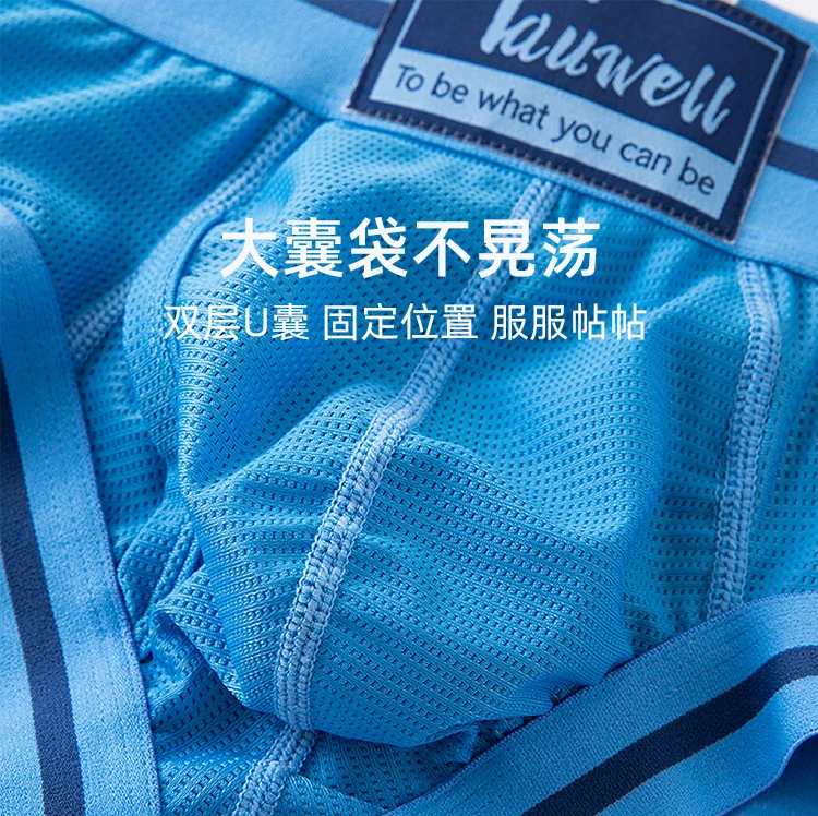 3pcs/lot men's underwear mens sexy mesh underwear boxer shorts head personality trend sports mesh boxers.