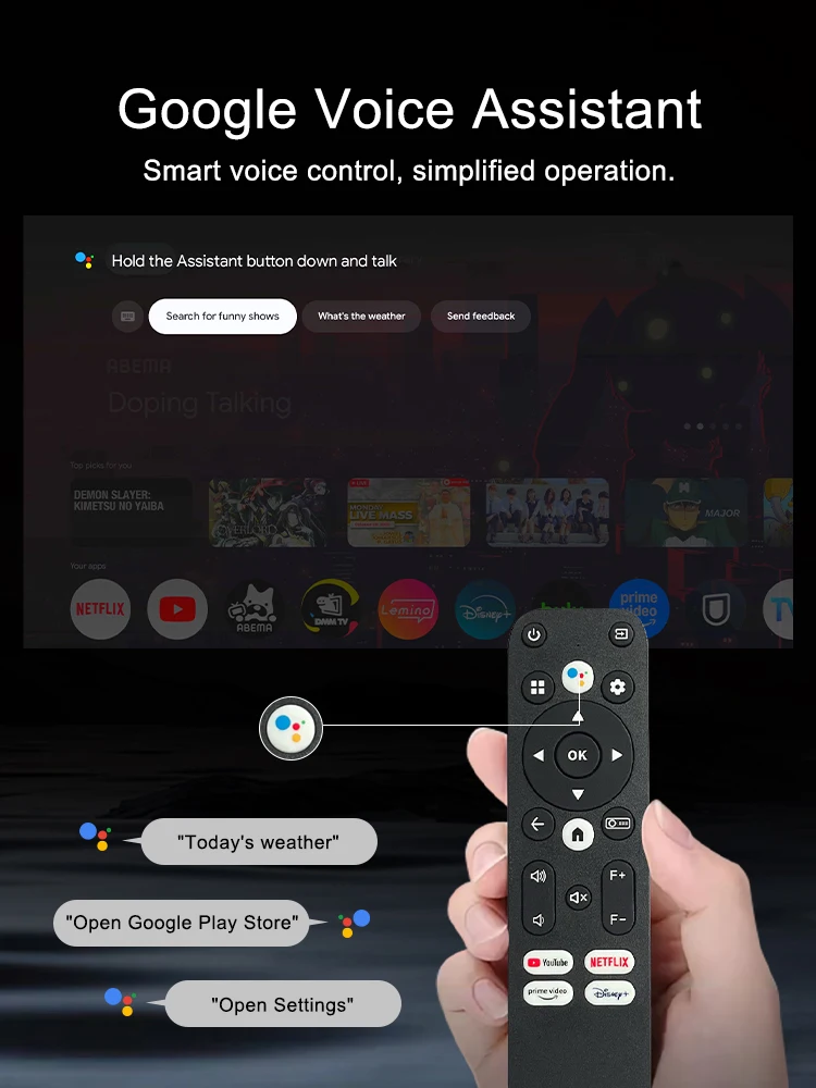 Проектор Yinzam P20 GTV Smart с разрешением 1920x1080P, 500 ANSI люмен, портативный, с автофокусом, Dolby Audio, голосовым помощником GTV. (art.: 3920daad3582f) - 3920daad3582f