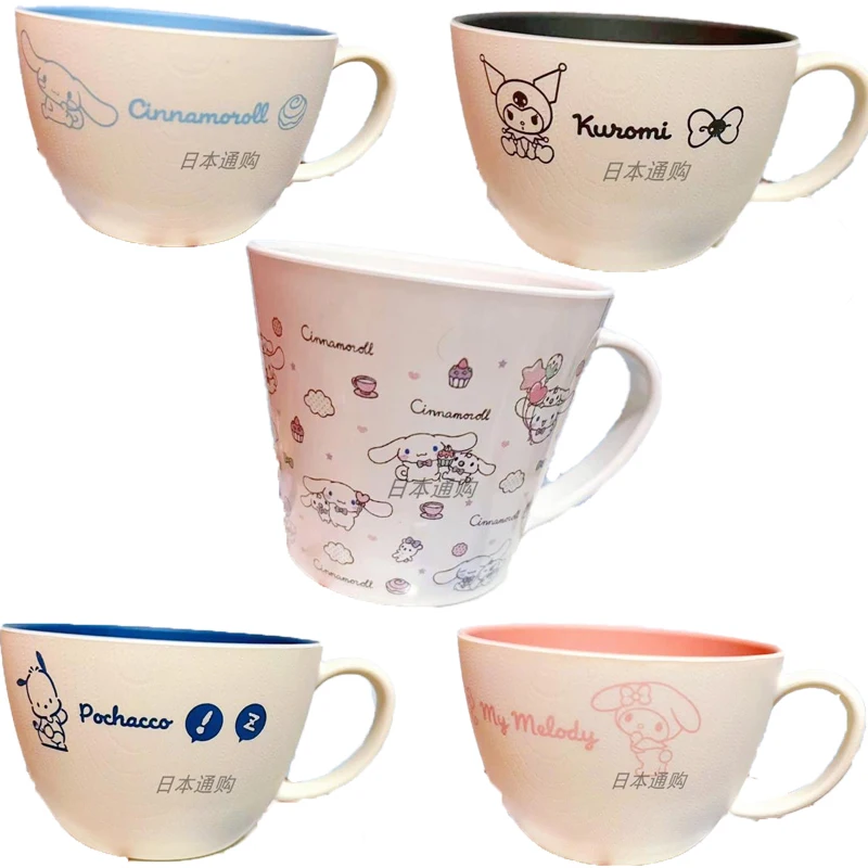 

Новинка 2022, милая Sanrioed Kuromi Mymelody Cinnamorol, милые Мультяшные Чили с ручкой, молочная чашка для завтрака, Рождественский подарок на день рождения