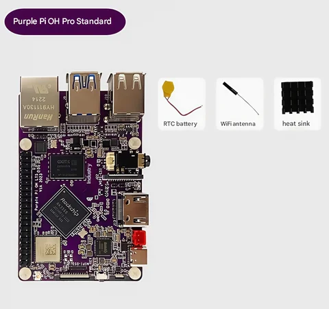 Фиолетовый Pi OH Rockchip RK3566 Плата разработки Hongmeng с открытым исходным кодом Android Linux AI Программирование Встроенный обучающий комплект