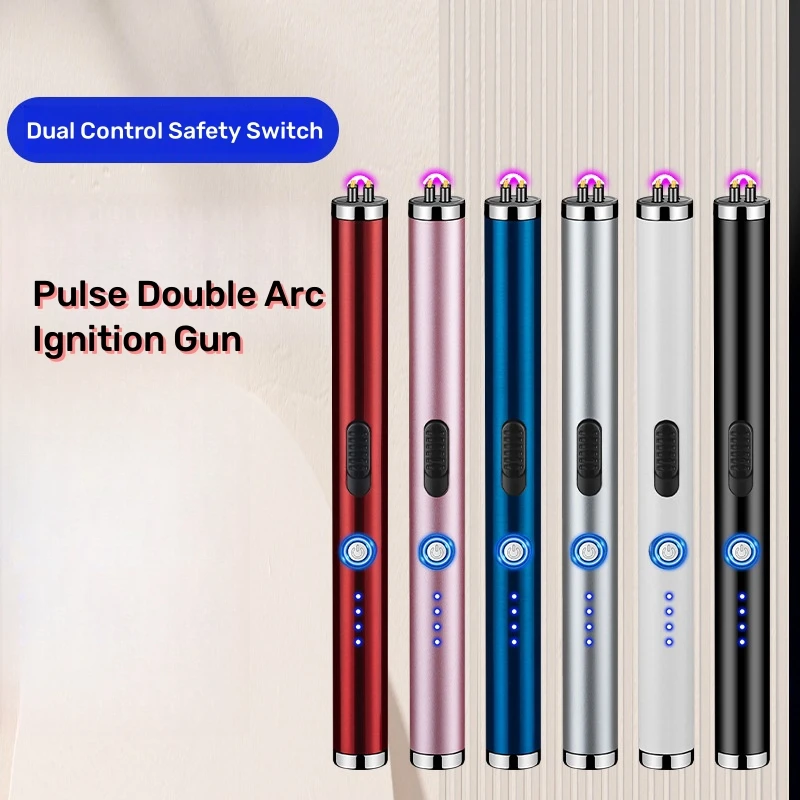 Импульсная зажигалка с двойной дугой и USB зарядкой плазменный беспламенный