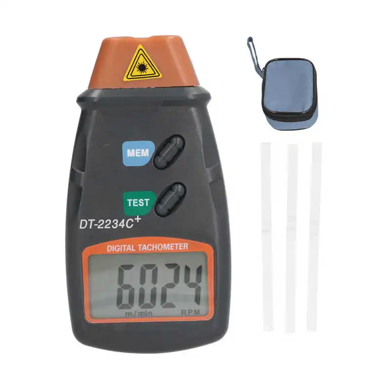 

DT‑2234C+ Digital Tachometer High Accuracy Non Contact Speedometer for Motor Lathe