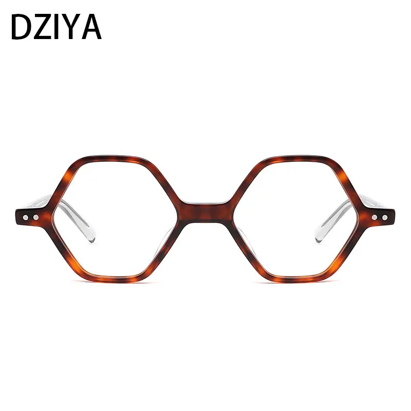 

Retro Simple Polygon Acetate Glasses Frame Men Women Literature Can Be Equipped with Optical Prescription Lenses 60233