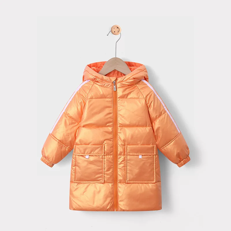 

Детское пуховое пальто, зимняя парка с хлопковой подкладкой для мальчиков и девочек-подростков, утепленные Длинные куртки, верхняя одежда для малышей