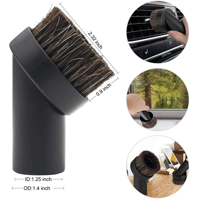 Щетка для вакуумного шланга с конским волосом запчасти черного цвета