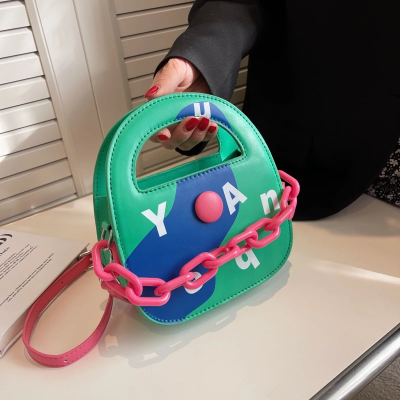 

Маленькие сумочки для женщин, новинка, модная маленькая круглая сумка карамельных цветов, универсальная сумка-мессенджер для девочек, модн...