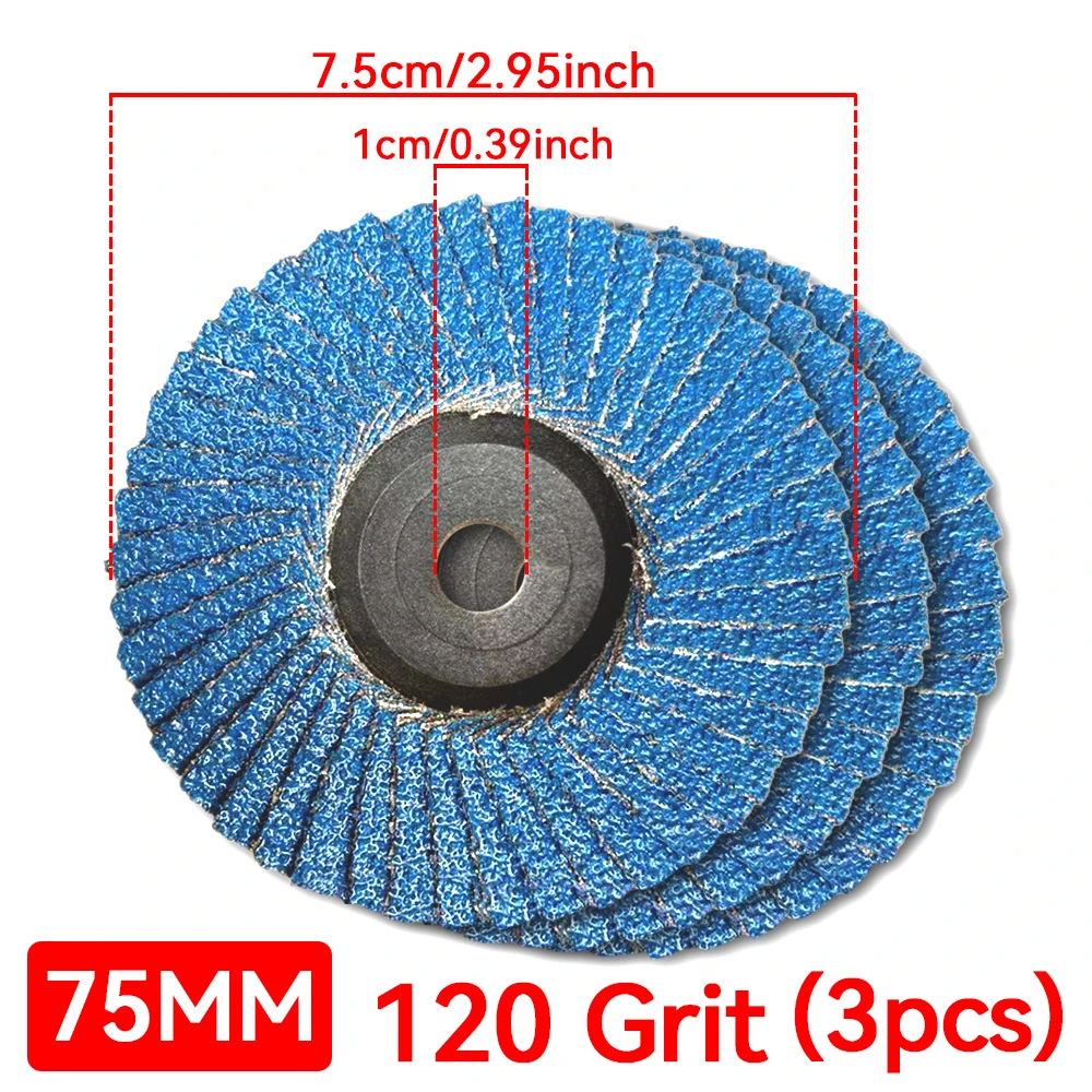 

3 шт. шлифовальные диски KingHui 75 мм 40/60/80/120