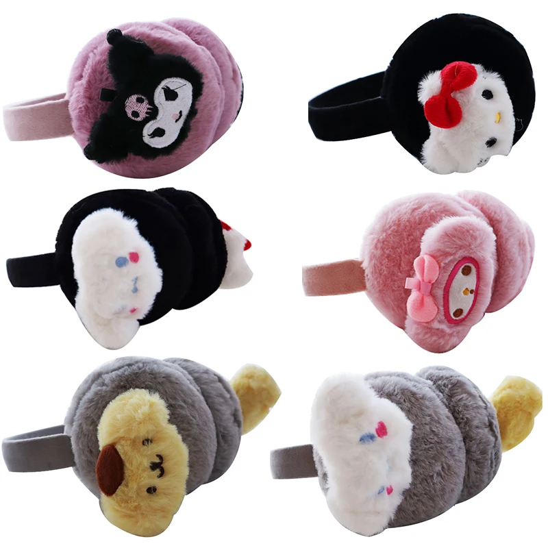 

Аниме Kuromi My Melody Cinnamoroll плюшевые зимние детские милые мягкие плюшевые ушные грелки подарки для детей