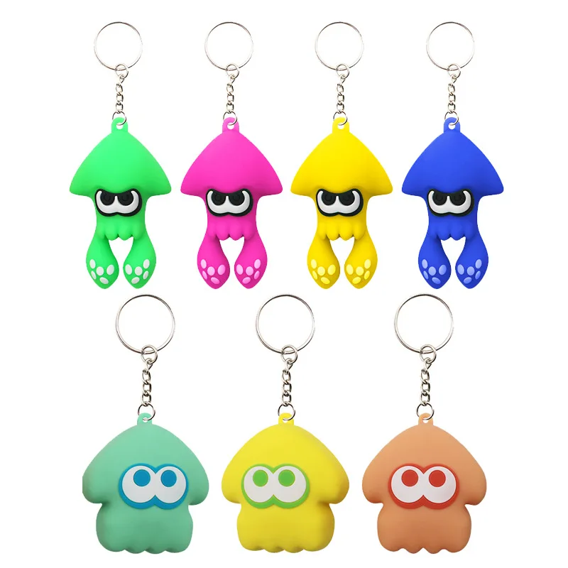 

Anime 3D Octopus Keychain Jewelry Game Splatoon3 Resin Squid Mollusca Octopodidae Pendant Keyrings Cute Key Bag Deco Accessory