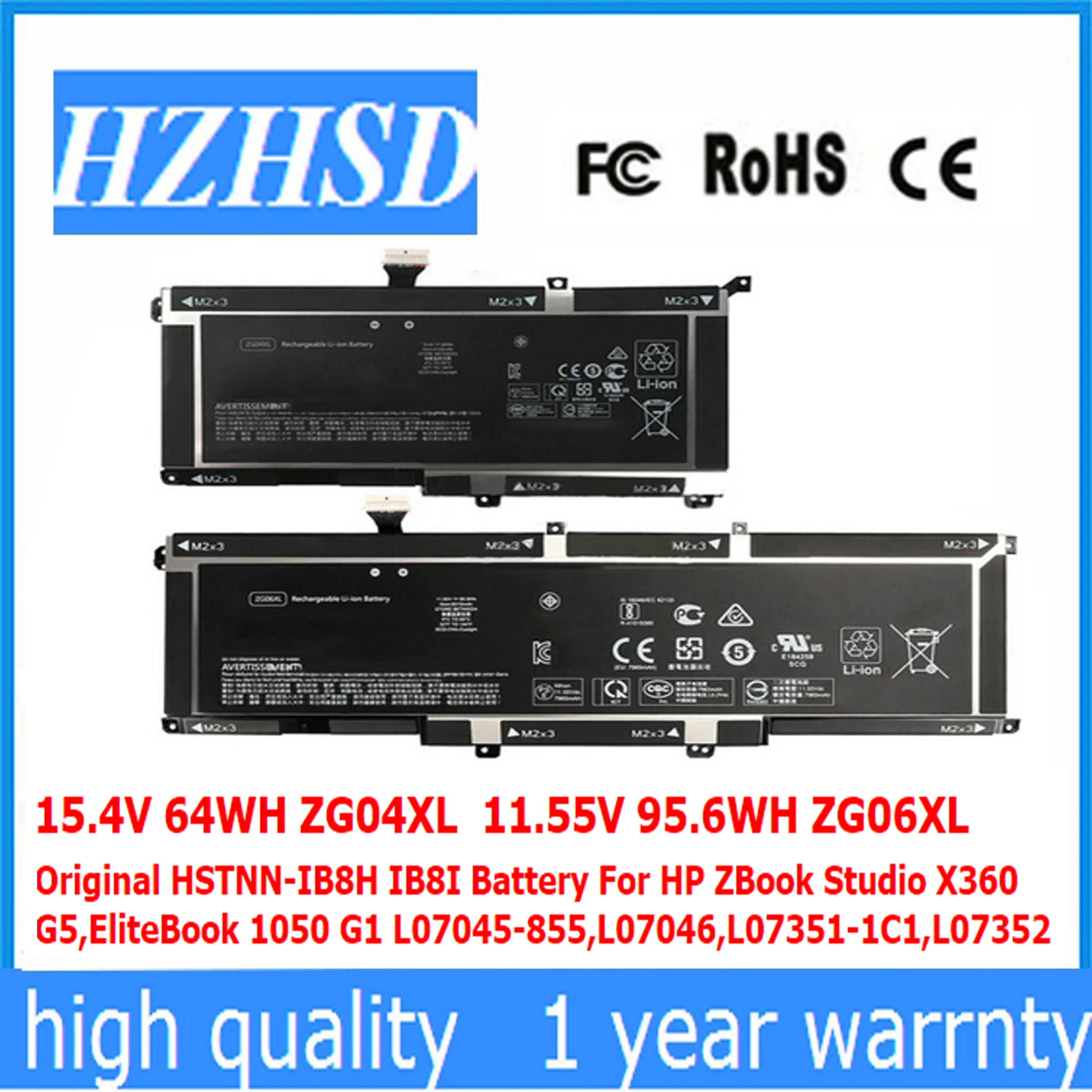 

ZG04XL ZG06XL Original HSTNN-IB8H IB8I Battery For HP ZBook Studio X360 G5,EliteBook 1050 G1 L07045-855 L07046 L07351-1C1 L07352