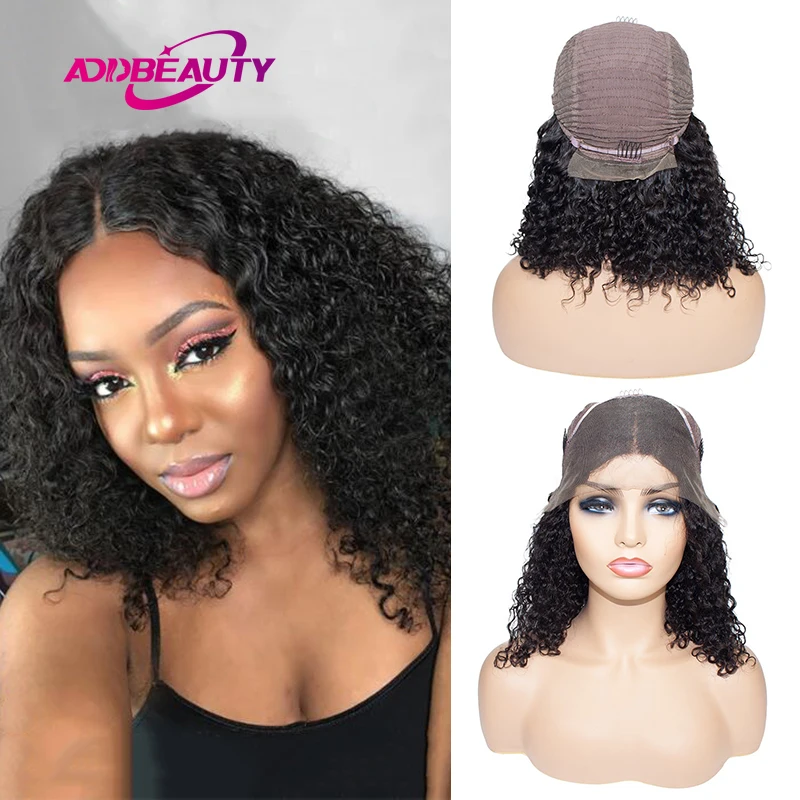 Water Wave Short Bob Wig 13x4 Lace Front Human Hair Wigs 4x4 Lace Closure Wig Brazilian Human Hair Wig Natural Color Pre-plucked