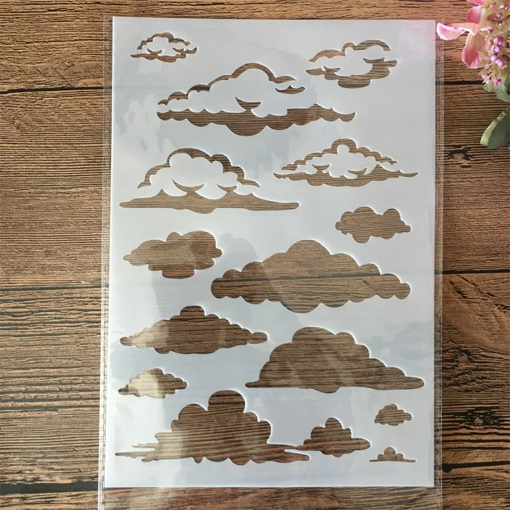 

A5, 21 см, трафареты для ношения в облаке, рисунок, Яркий Декоративный шаблон