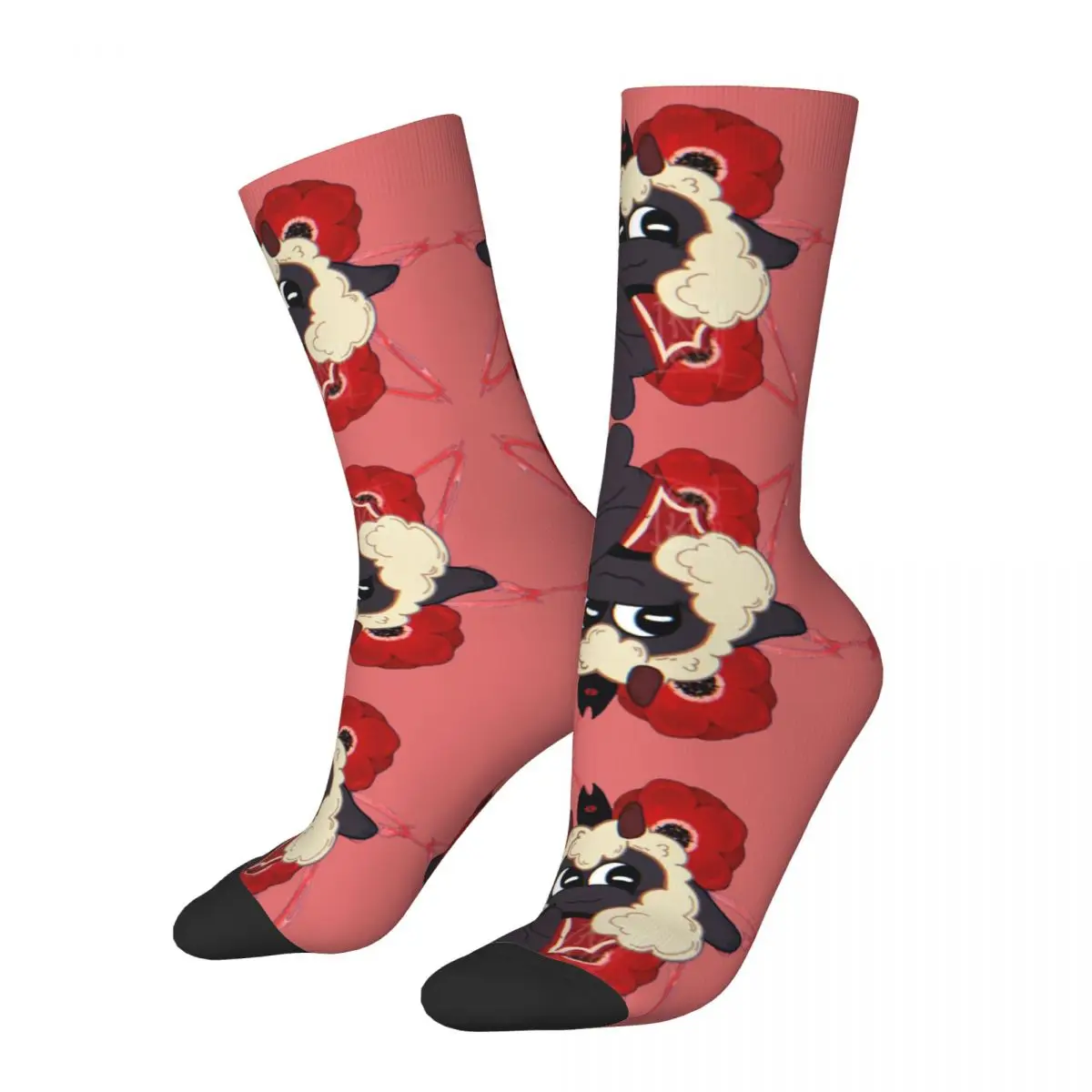 

Hip Hop Retro Five Pointed Star Crazy Men's compression Socks Unisex Cult of the Lamb Game Harajuku Seamless Printed Crew Sock