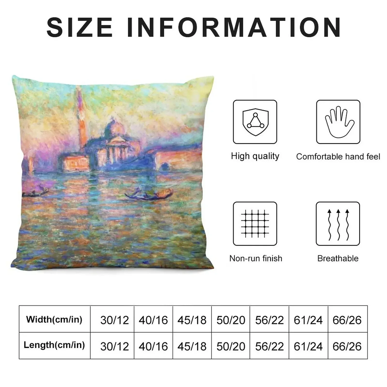 Подушка Claude Monet Church of San Giorgio Maggiore at Dusk