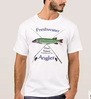 chain pickerel freshwater fishing fisherman angler gift t shirt summer cotton short sleeve o neck mens t shirt new s 3xl