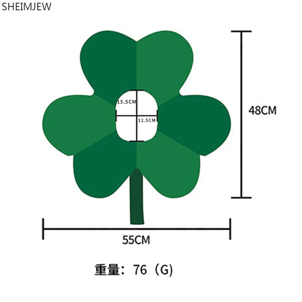 2024 парад на день Святого Патрика рейв реквизит унисекс зеленый лист цифровая
