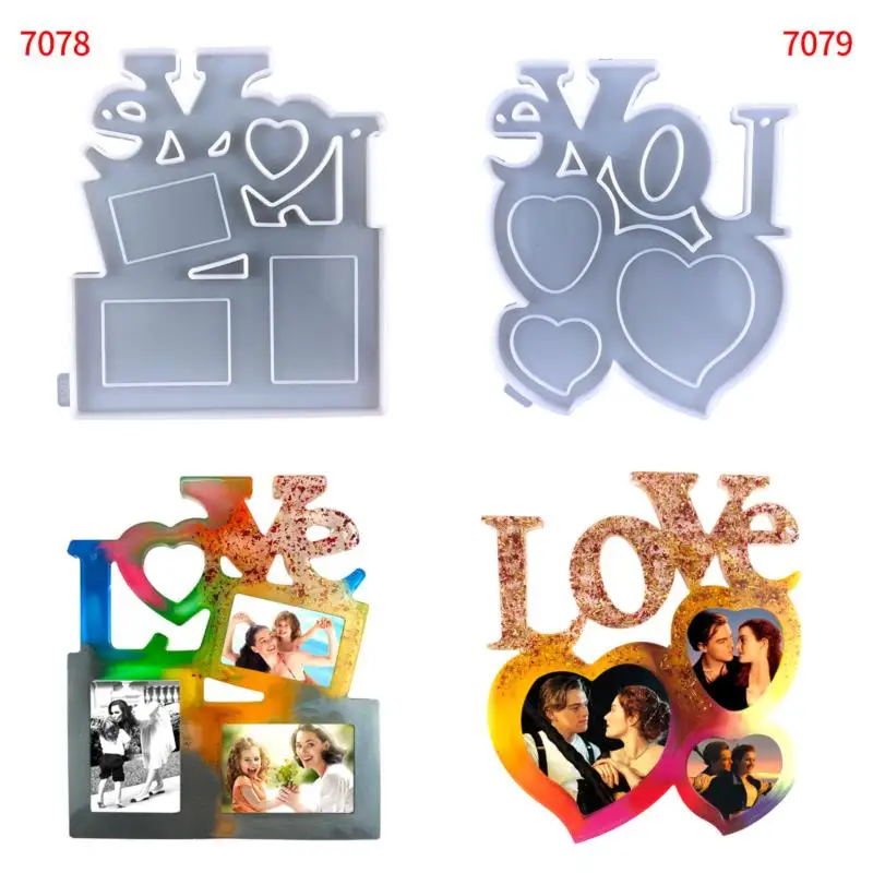 

Рамка для фото «сделай сам», подарок на день матери, подвеска со стразами, фоторамка на День святого Валентина, силиконовая форма