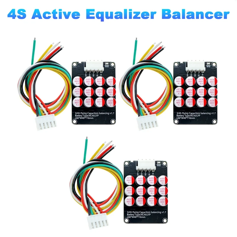 4S 5A Whole Group Balancer Active BMS Board Lithium Lipo Lifepo4 Battery Equalizer Energy Transfer Capacitor 3S 5S 7S 8S 10S 16S