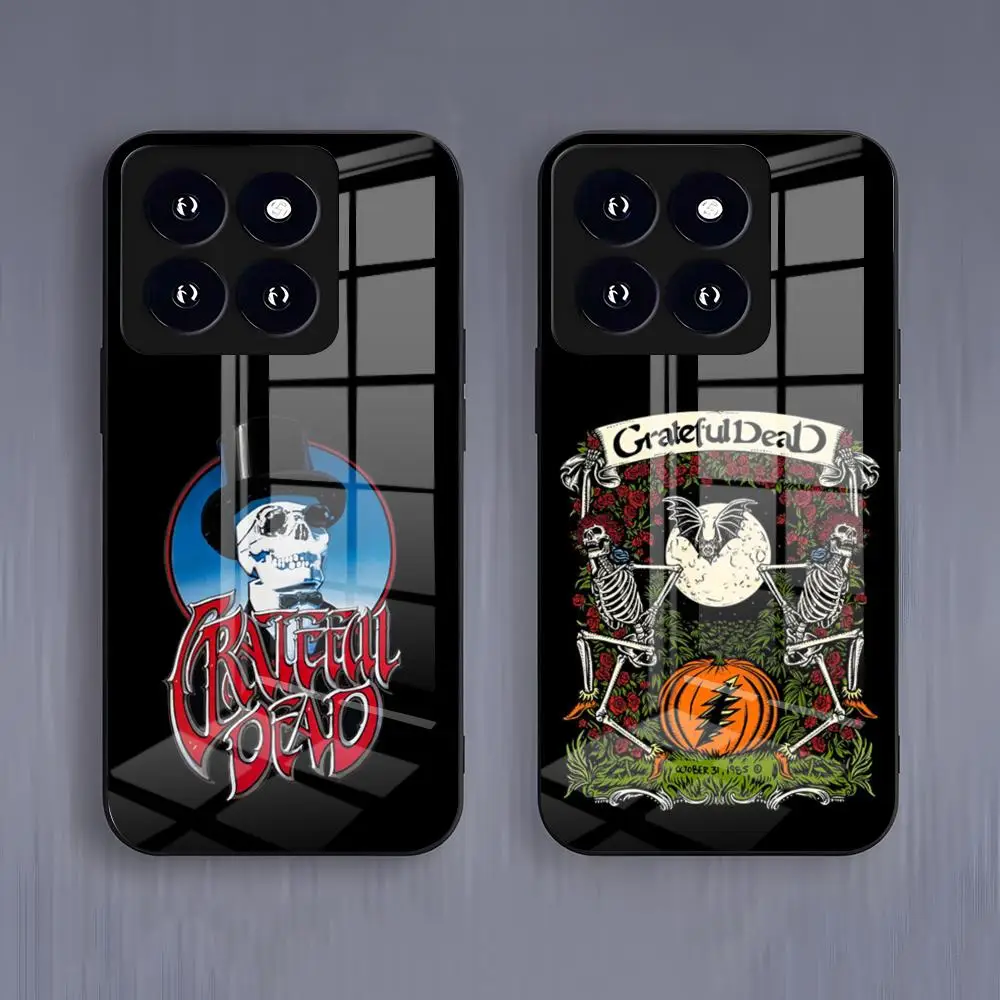 Фото Чехол для телефона Hot Rock Band G-Grateful D-Dead для Xiaomi 15 14 13 12 S X Pro Lite Mi 11 Ultra T, черный, стеклянный №1