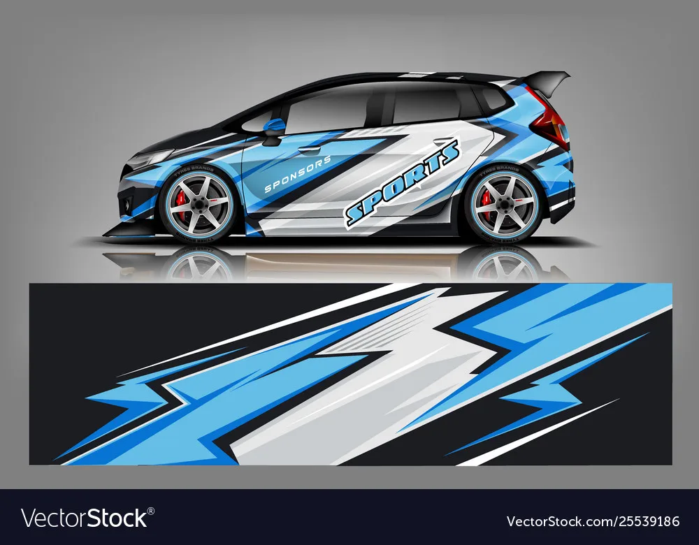 

Blue White Car Graphic Decal Full Body Racing Vinyl Wrap Car Full Wrap Sticker Decorative Car Decal Length 400cm Width 100cm