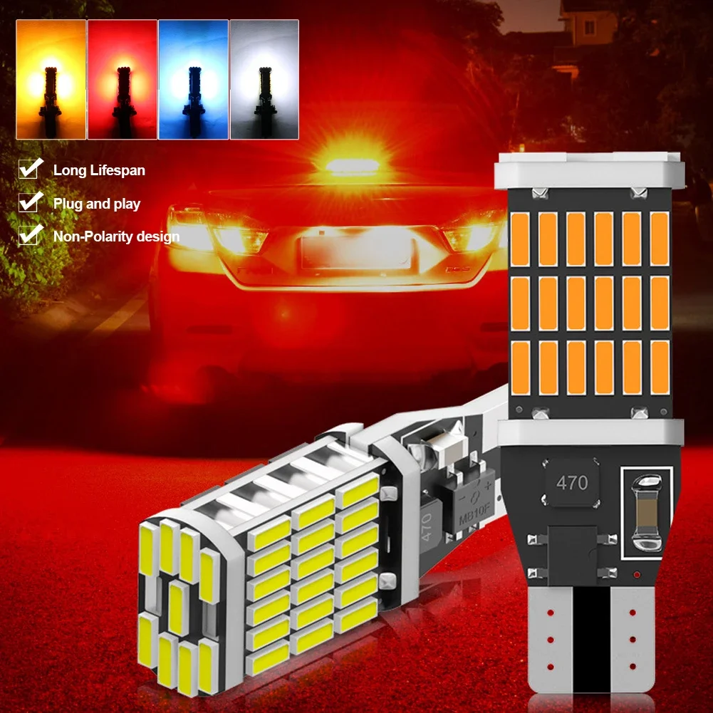 Автомобильные светодиодные лампы T15 W16W Canbus без ошибок 4014SMD аксессуары для салона