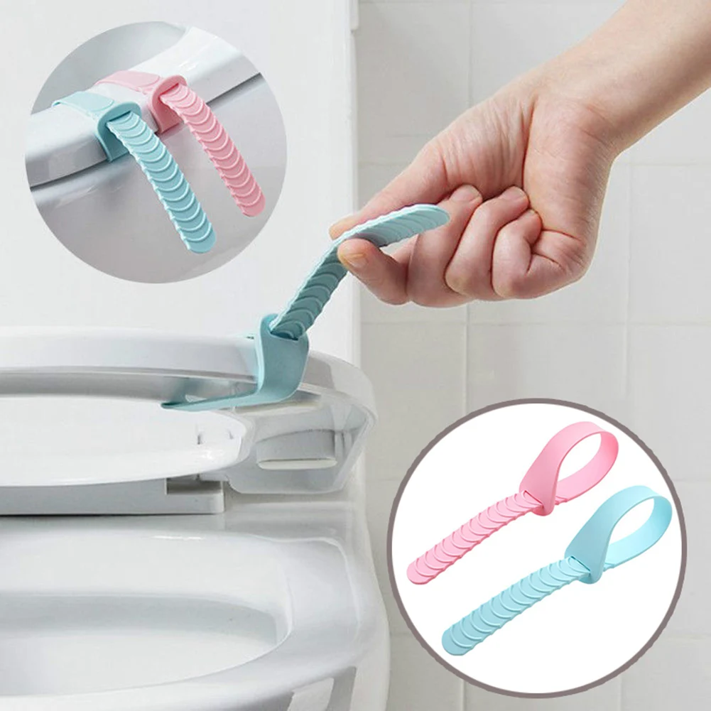 

1pc Plastic Anti-dirty Toilet Lifter Sanitary Closestool Seat Cover Lid Handle Sticker Lifting Device Home Bathroom Accessories