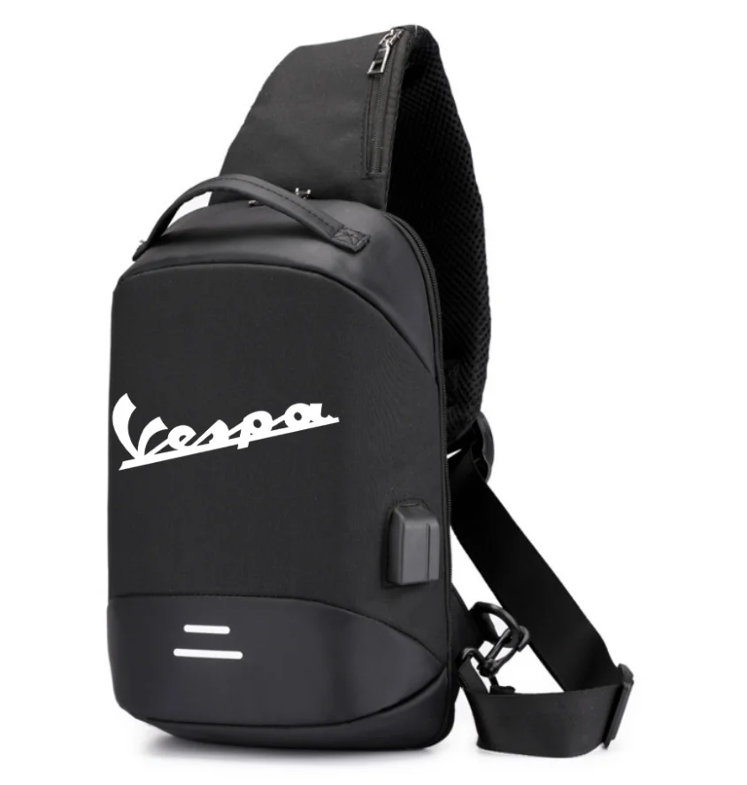 

NEW Men Shoulder VESPA car logo Hiking Backpack Nylon Outdoor Camping Trekking Chest Sling Bag