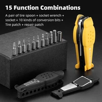 bike bicycle flat tire screw maintenance kit tool set kit patch rubber portable fetal cycling combination bicycle repair tools