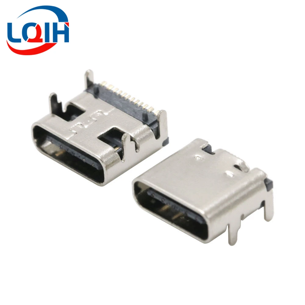 

10PCS TYPE C 3.1 USB Motherboard Type 16pin Fast Charging Flash Charging Motherboard High Transmission Data Charging Socket