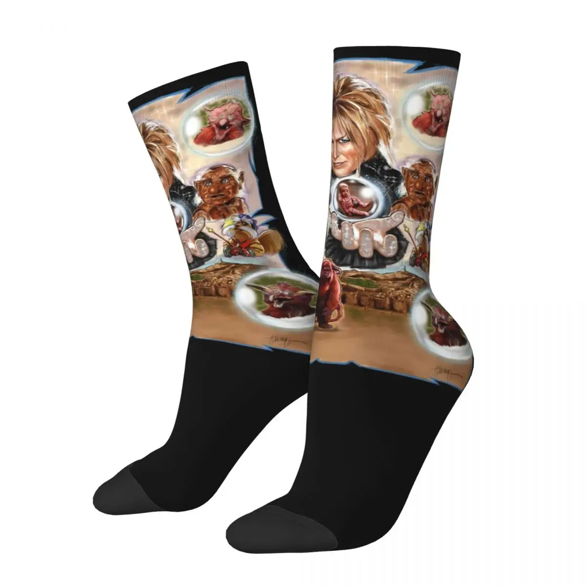 

Men Women Labyrinth Jareth Ludo Horror Film Socks Cute Fashion Socks Novelty Stuff Middle TubeSocks Wonderful Gifts