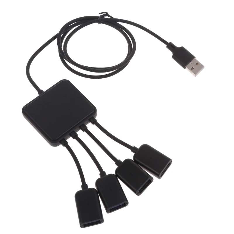 

T8WC 4-port USB Splitter USB 2.0 Adapter USB Expander USB HUB with 90cm Cable for Laptops and Desktops USB Devices