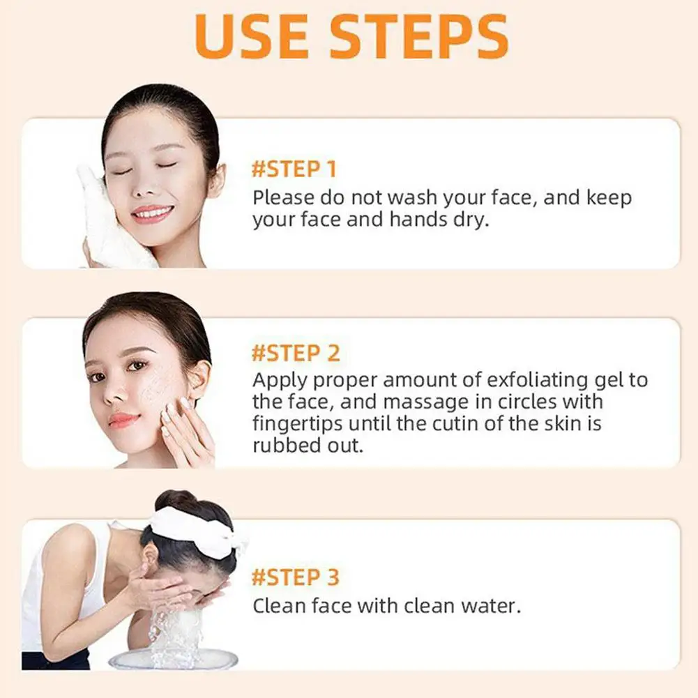 Оранжевый отшелушивающий скраб для улучшения тусклой кожи вызывает изысканный