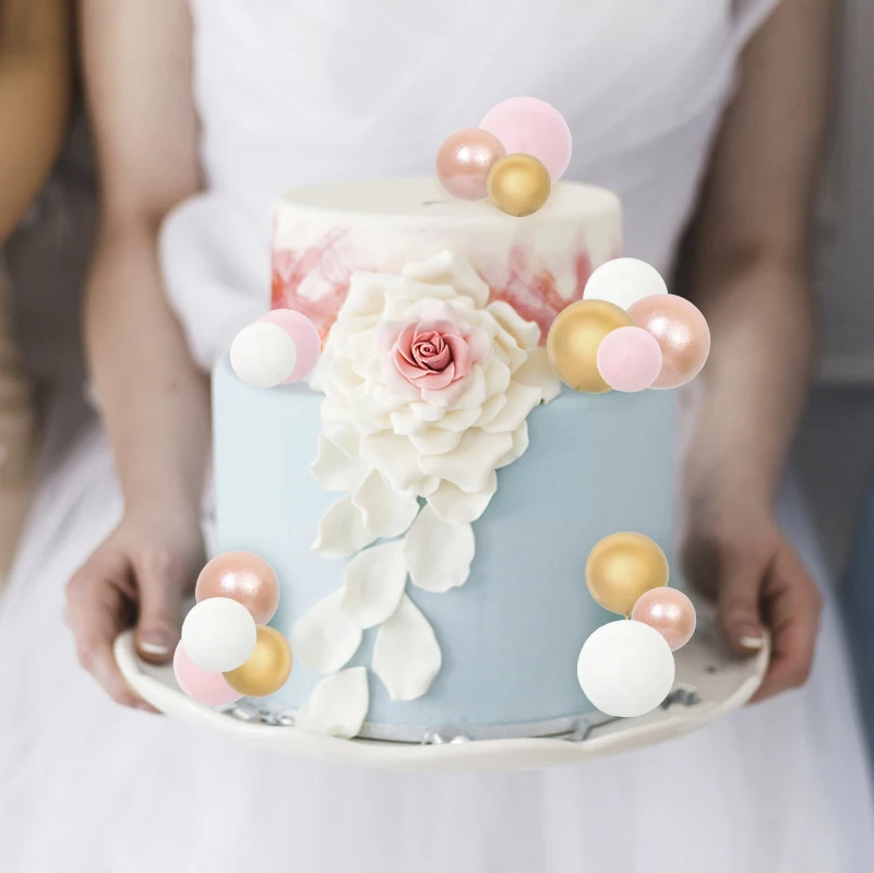 32 шт./компл. топпер для торта красный зеленый золотой жемчужные шары кекса флаг