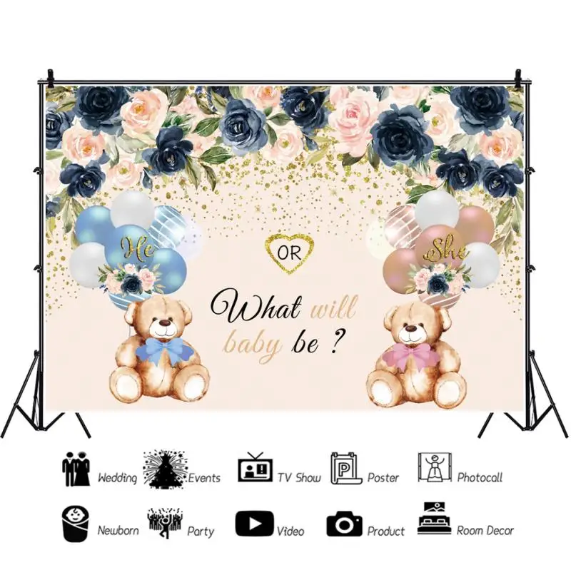 Фон для фотосъемки новорожденных мальчиков и девочек с изображением пола