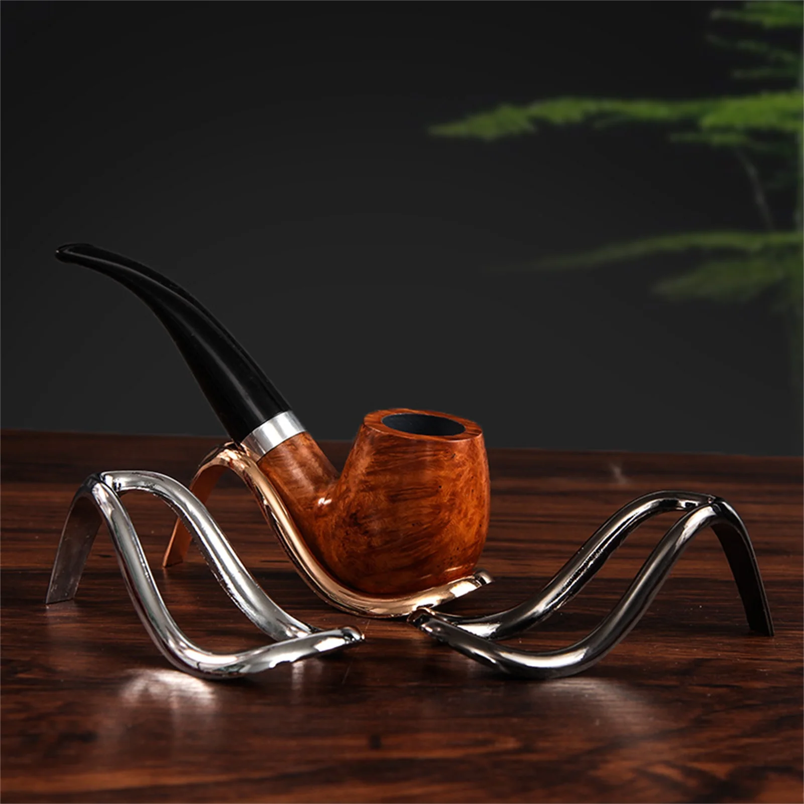 

Pipe Rack Exquisite Anti-Rust Stainless Steel Shoe Style Tobacco Pipe Tool Stand Holder Rack Accessory Pipe Stand For Office