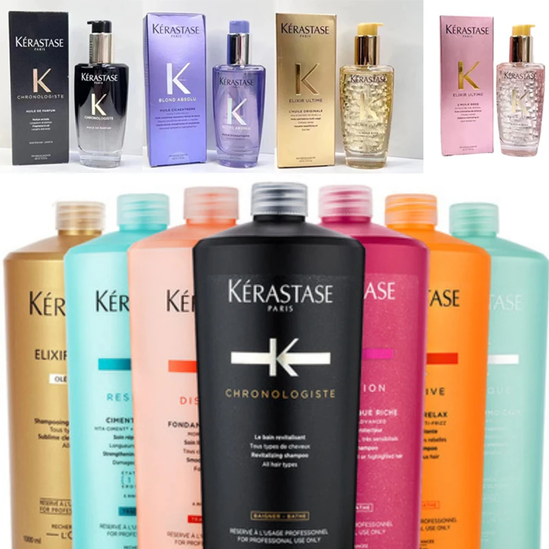 

Шампунь KERASTASE 1000 мл, икра black diamond, белое золото, восстанавливающий двойной контроль жирности, против зуда и перхоти