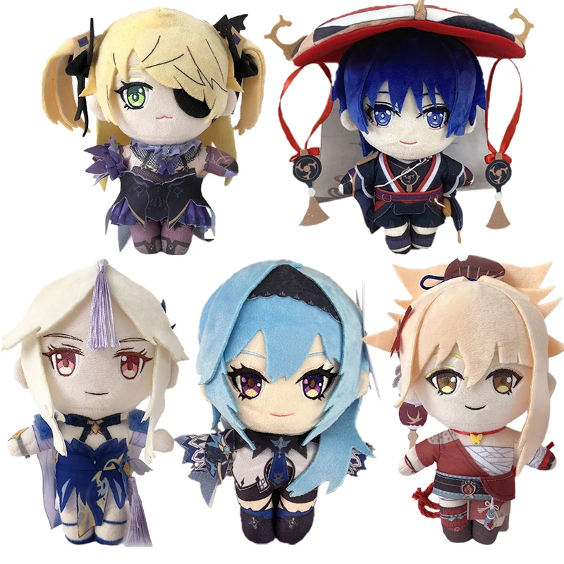 

Аниме Genshin ударная плюшевая игрушка Yoimiya Ningguang Kamisato Ayato Yae Miko Keqing Shenhe Raiden Yelan Fischl Мягкая кукла детский подарок